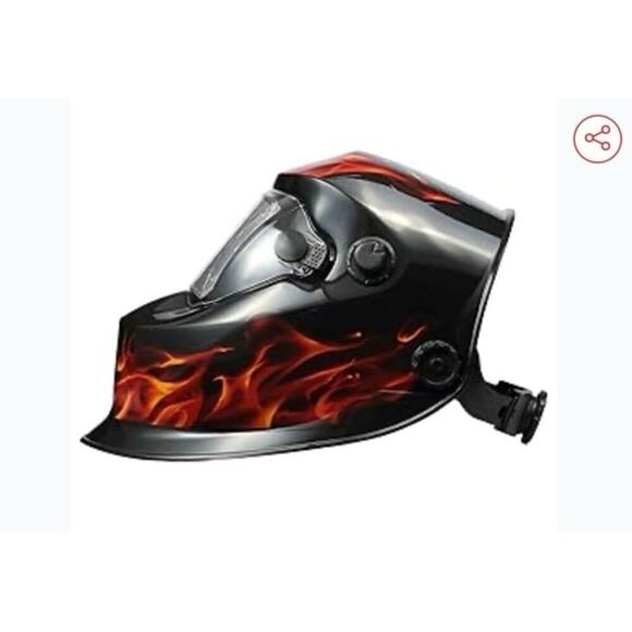 Welding Helmet Solar Powered Auto Darkening Welding Helmet, Wide Shade - Picture 4 of 12